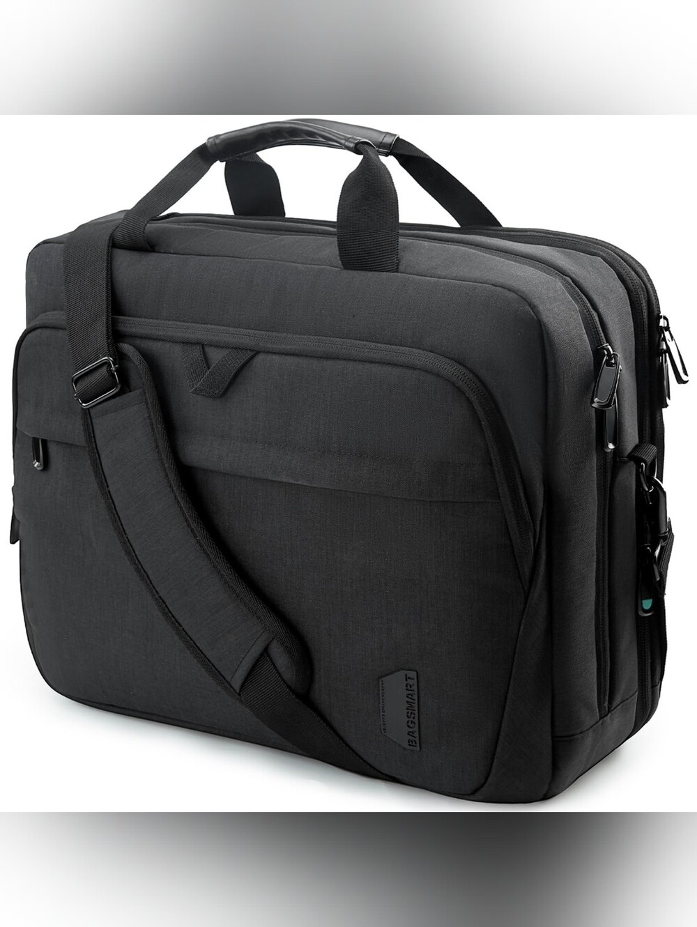 Bagsmart 17.3 Inch Laptop Bag Expandable Computer Bag Briefcase Black